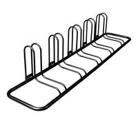 Retrospec Stash Rack 2, 4 & 5 Bike Floor Stand Bicycle Storage Organizer for Mountain Bike, Road Bike, Weather Resistant Fine Powder Steel Coating Fits Wheels up to 3", Black, 5 Bike