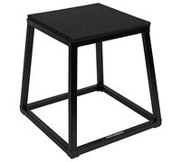 Retrospec Unisex's Leap Plyo Jump Platforms for Home Gym Plyometric Jumping & Jump Box Exercise, Matte Black, 18"
