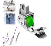 Retrospecti Versatile Adjustable Rolled Hemmer Presser Foot, Rolled Hem Pressure Foot Sewing Machine Presser Foot Hemmer, Sewing Machine Foot, Hemming Tool, Sewing Machine Feet (Green-1pcs)