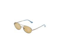 Retrosuperfuture Unisex Retrosuperfuture 43V BIRD COOLCAT Sunglasses Metal Silver Brown Round Normal