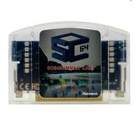 Retrotech SC64 Plus Multi Game Cartridge For Nintendo N64 Video Game Console - Transparent Clear