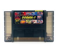 Retrotech Super 900 In 1 Cartridge For SNES Super Nintendo 16Bit Game Console - Clear Black
