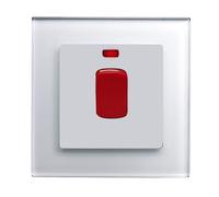 Retrotouch 45A Cooker switch with Neon DP, White PG