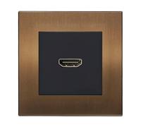 Retrotouch Aura BM13BZ-HD1B HDMI Socket - Brushed Bronze
