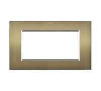 Retrotouch Aura BM23BB-EU2B 2 Gang Euro Module Plate - Brushed Brass