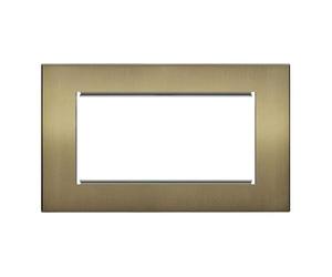 Retrotouch Aura BM23BB-EU2B 2 Gang Euro Module Plate - Brushed Brass