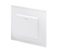 RETROTOUCH Crystal Single Light Switch, White Glass, 2-Way, 10AX