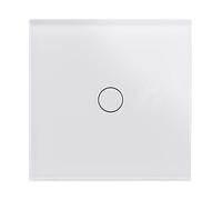 Retrotouch Stunning Innovative Designer Range 1-Gang 1-Way Touch Light Switch, White Glass