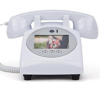 RetroVox Audio Guest Book Wedding Phone Guestbook and Signage Record Customized Audio Messages with Voicemail, Vintage Style for Bridal Shower, Birthday Party, Baby Shower