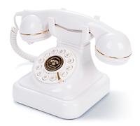 RetroVox Audio Guest Book Wedding Phone, Record Customized Audio Messages with Voicemail, Vintage Style for Bridal Shower, Birthday Party, Baby Shower, Anniversary, Engagement (Pearly White)