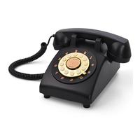 RetroVox Phone Shaped Wedding Audio Guestbook - Easy to Use and Fun (A Black)
