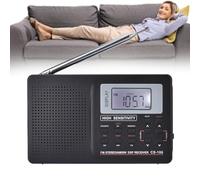 RetroWave Go - Multi-Band AM/FM Radio with HD Sound, Handheld Vintage Design & Auto-Tuning for Hiking, Emergencies, and Indoor/Outdoor Listening