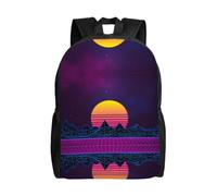 Retrowave Pictures Backpack For College High School,15.6-Inch Laptop,Bags Daypack,Oxford Cloth Bag For Work, Business, Travel, Sports
