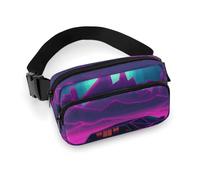 Retrowave Pictures Fanny Pack for Women Men Adjustable Waist Bag Belt Bag for Travel Sports Hiking, style, 20x13cm