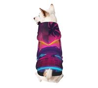 Retrowave pictures Printed Dog Hoodie Soft Dog Sweatshirt Cute Cat Dog Clothes for Small Dogs Kitten Puppy, XL