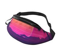 Retrowave Pictures Printed Personalized Waist Bag, Lightweight and Versatile Crossbody Bag for Everyday and Outdoor Adventures