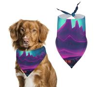 Retrowave Pictures Printed Pet Scarf Polyester Triangle Scarf - One Size (27.6in X 11.8in)