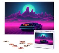 Retrowave Pictures Wooden Puzzles 1000 Pieces Personalized Jigsaw Puzzle For Adults Interesting Custom Photo Puzzles Gift For Holiday Birthday Wedding Anniversay