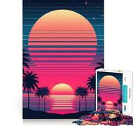 Retrowave V 1000 Piece Jigsaws for Adults Puzzle Strengthen Recall Stress Relief Quality Edge Bday Surprise (38x52cm)