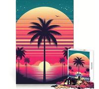 Retrowave V Hard Jigsaw Puzzle for Adults 1000 Pieces Recall Boost Quiet Calm Smooth Cut Classic Gift (38x26cm)