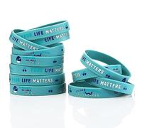 Retrowavy Suicide Prevention Awareness Bracelets Silicone Wristbands Teal Purple Ribbon Support Bracelets Suicide Awareness for Women Men Teen Mental Health Care Activities Supplies