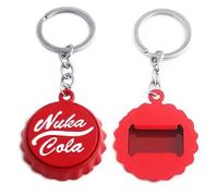 retsamradassaT Fall Out Theme Nuka Cola Bottle Cap Opener Keychain, Standard, Red