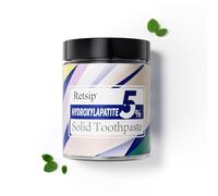 Retsip Toothpaste Tablets Nano Hydroxyapatite, Fluoride Free, Plastic Free, Great for Travel, Remineralize, Mint-186 PCS