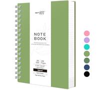 RETTACY A5 Dotted Notebook, Bullet Dot Grid Journal, Wirebound Spiral Notebooks 300Pages /150 Sheets for Writing,100gsm, Flexible Plastic Cover, for Women Men Work Office School, 14.5 x 21cm - Green