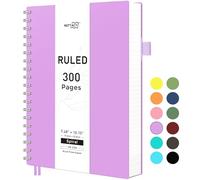 RETTACY B5 Wirebound Notebooks Colorful Spiral Notebooks 150 sheets/300 pages for Writing,100gsm College-Ruled Paper, PVC Hardcover, for Women Men Work Office School,19 x 25 cm - Purple