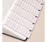 RETTACY Bible Tabs, for Women & Men, 66 Tabs for Old & New Testament, Additional 18 Tabs for Apocrypha, Bible Study Supplies & Christian Gifts (Ivory)