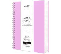 RETTACY Dotted Notebook A4, Bullet Dot Grid Journal, Wirebound Spiral Notebooks 300Pages /150 Sheets for Writing,100gsm, PVC Hardcover, for Women Men Work Office School, 21.5 x 27.9cm - Purple