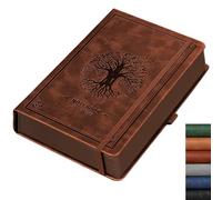 RETTACY Lined Journal Notebook, 320 Numbered Pages, A5 Size (14.5 x 21 cm), for Women & Men, Journaling, Writing, Work & Office, Leather Hardcover, 100 GSM Thick Paper (Brown)