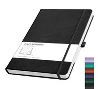 RETTACY Notebook A4 Lined Journal-192 Pages Note Book for Writing, Hardcover Leather Notepad with Pen Loop for Women Men Work Office School (21.5 x 27.9cm)- Black