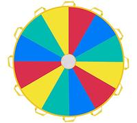 Rettebovon Parachute with Handles 16ft Play Parachute Games for Outdoor Team Games,You Can Also Use it for Trampoline Cover Picnic Mat Furniture Cover