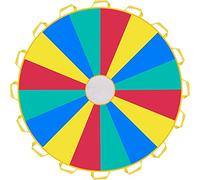 Rettebovon Parachute with Handles 20ft Play Parachute Games for Outdoor Team Games,You Can Also Use it for Trampoline Cover Picnic Mat Furniture Cover