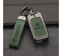 RETTYAT Car Key Cover for MG ZS 2017-2021, Key Fob Cover Remote Protective Key Case Leather Key Fob Protector with Keychain Key Fob Case Shell Replacement Key Fob Holder,B-Green 1