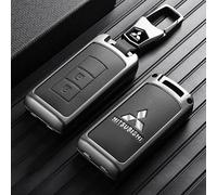 RETTYAT Car Key Cover for Mitsubishi L200 Single Cab 2019-2023, Key Fob Cover Remote Protective Key Case Leather Key Fob Protector with Keychain Key Fob Case Shell Replacement Key Fob Holder