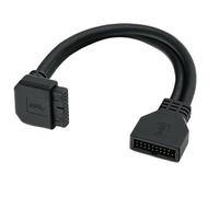 RETUOLWAG 19Pin 20Pin USB3.0 Right Angled Adapter Cable Fast Speed Data Transfer Flexible PVC Shielding For Computer Motherboards