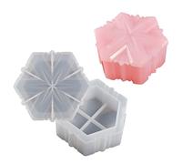 RETUOLWAG 2Pcs Epoxy Crystal Anniversary Six-Pointed Star Container Storage Box Molds for Rings Jewelry Storage Home Decor Hexagonal Mold Six-Pointed Star Snow Mold