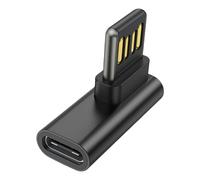 RETUOLWAG 90°Bend USB To Type C Adapter Connectors Reversible Plugs Inline Control For Easy Use In Tight Space Use Sided USB C Converters