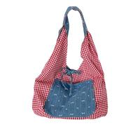 RETUOLWAG Modern Two Tone Design Roomy Shoulder Bag Polyester Fabric Comfortable Ergonomic Handle Casual Outfit Essential Korean Bows Shoulder Bag