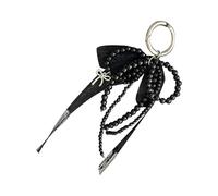 RETUOLWAG Unique Bowknot with Pearls and Lace Decorative Lace Bowknot Hanging Ornament Featuring Pearls for Elegant Interior Individualized Home Decors