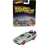 Return Future Diecast Car DELOREAN 3 ON RAILS 1/64 Hot Wheels HCP22
