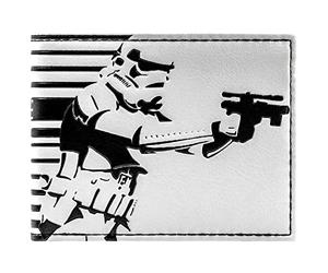 Return of the Jedi Star Wars Galactic Empire Stormtrooper in Action White ID and Card Bi-Fold Wallet, One Size