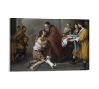 Return of The Prodigal Son 1667 Canvas Room Aesthetic Wall Art Prints Home Modern Decor 08x12inch(20x30cm)
