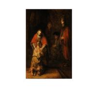Return of The Prodigal Son Rembrandt Canvas Art Poster And Wall Art Picture Print Modern Family Bedroom Decor Unframe 20x30inch(50x75cm)