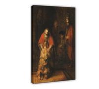 Return of The Prodigal Son Rembrandt Canvas Art Poster And Wall Art Picture Print Modern Family Bedroom Decor Frame 20x30inch(50x75cm)