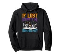 Return To Graveyard Party Halloween Spooky Haunted Season Pullover Hoodie