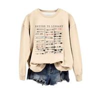 Return to Library Shirt Women Vintage Book Lover Sweatshirt Graphic Crewneck Reader Librarian Teacher Pullover Tops Christmas Jumper Reindeer Snowflakes Knitted Xmas Long Sweater Top