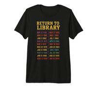 Return to Library Vintage Due Date Card Premium T-Shirt